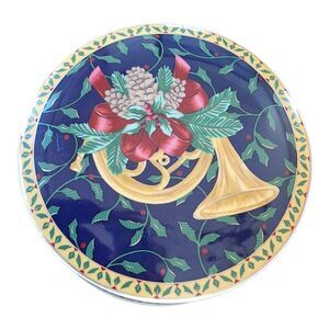 MIKASA Covered Holiday Music Christmas Candy Dish or Trinket Box Porcelain JAPAN